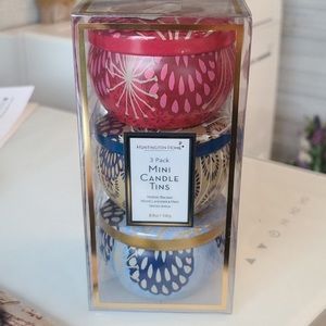 Huntington Home 3 pack Mini Candle Tins 3.5 oz each NWT